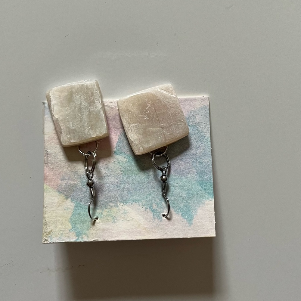 Handmade stone earrings